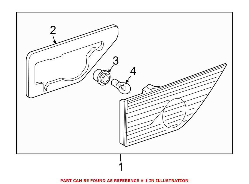 Tail Light Assembly - Driver Side Inner